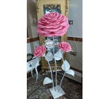 Giant floral base flower with flowers and decorative paper flowers