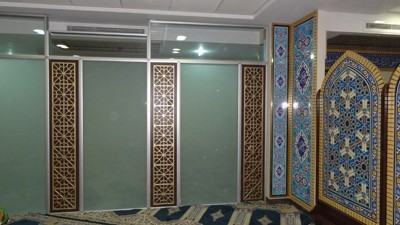 محراب نمازخانه کتیبه چوبی