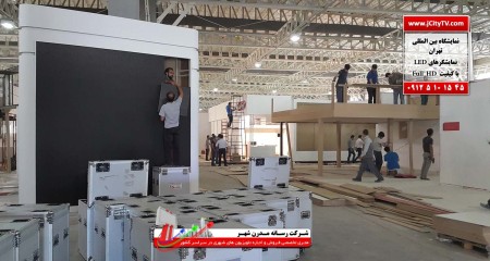 Decor, storage exhibition stands with TV, urban