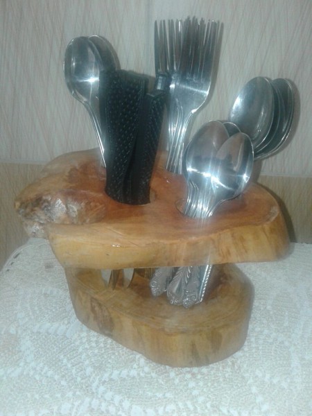 Instead of kitchen cutlery, wooden روستیک