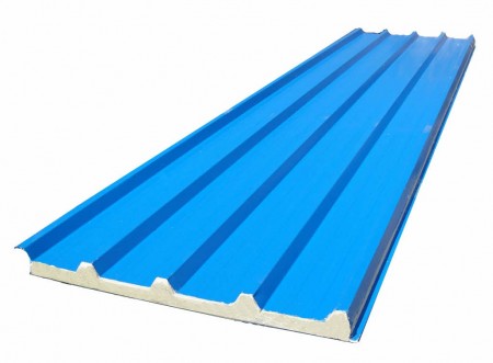 Ceiling and wall sandwich panels and cold storage