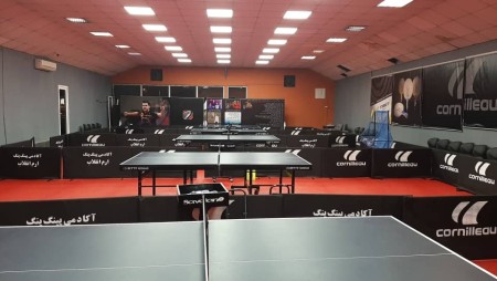 Table tennis training (ping pong) in Tehran Revolution Sports Complex