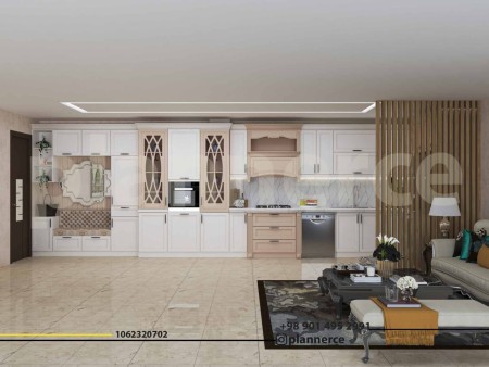 طراحی سه بعدی کابینت آشپزخانه+ارائه ابعاد و تغییرات رایگان