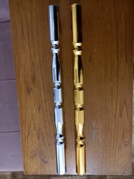 Steel handle on the hinge of the elevator