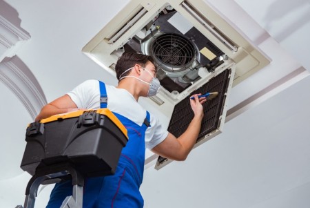 Specialized cleaning of building electrical equipment