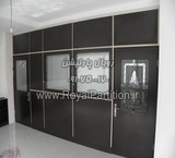 Partition of single-walled MDF partition, double-wall MDF