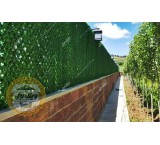 Grass fence and green wall