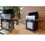 Barbecue and 60cm charcoal gas grill with steak cooker