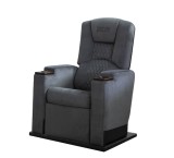 Milano Gold Cinema Chair "Koo" 0102030405 "Milano Gold Cinema Chair for VIP, CIP and Home Cinema Cinema 
 
Single axis with electric mechanism and sleeping on the back of the chair 
 
Exterior view Made of upholstered fabric or leather 
 
Back of pai