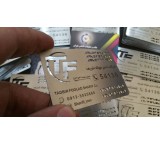 Production of metal business cards