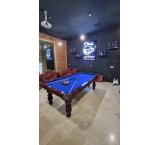 Billiard table with accessories of desired color