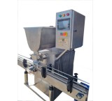 Piston filling machine for thick and semi-thick materials