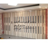 Accordion partition, accordion door, rail door
