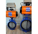 Keystone steel butterfly valve with pneumatic actuator and Samson positioner
