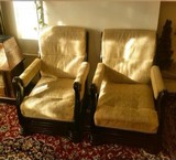 Couch + reception desk + footstool