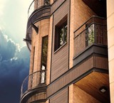 طراحی و اجرای نمای ترمو وود