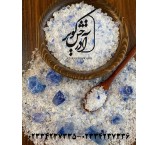 Blue salt in the form of crystals and granulation