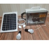 Solar power package with two lamps