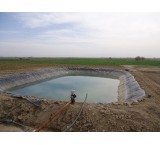 Polymer insulation of agricultural water storage pool