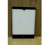 Radiology negatoscope, radiation danger light