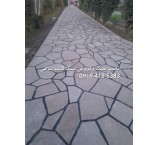 Implementation of rubble stone for flooring