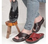 Export of natural leather sandals