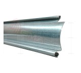 A shutter door with a punched and simple steel blade