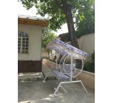 Petal garden swing with mattress and shade
