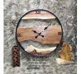 Rustic wooden wall clock
