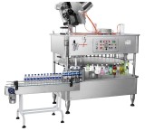 Thick liquid filling machine with lid