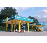 اجرای نمای کامپوزیت جایگاه سوخت