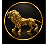 Golden Brass Lion Statue Unique Decor