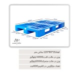 Mesh plastic pallet, dimensions 15x80x120 cm