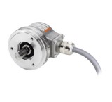 Incremental encoder 500 pulses 10 mm with shaft 8.5000B352.0500 silver plated