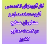 خدمات کار گروههای تخصصی متخصصان و مشاوران صنایع