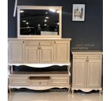 آینه کنسول ست میز تی وی جاکفشی بژ