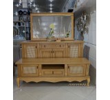 آینه کنسول ست میز تی وی خودرنگ حصیری