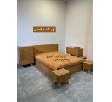 سرویس خواب دونفره چوبی ساده کلاسیک