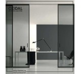 درب شیشه ای ریلی کشویی اکسیدال