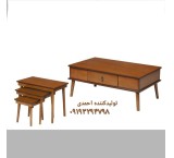 جلومبلی عسلی کشو دار چوبی فندقی