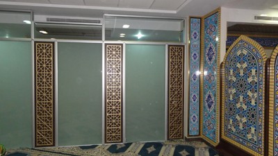 محراب نمازخانه کتیبه چوبی