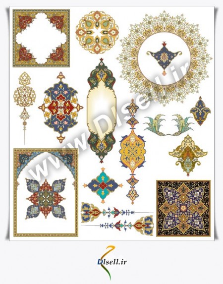 مجموعه عظیم وکتورهای اسلیمی و گرافیکی