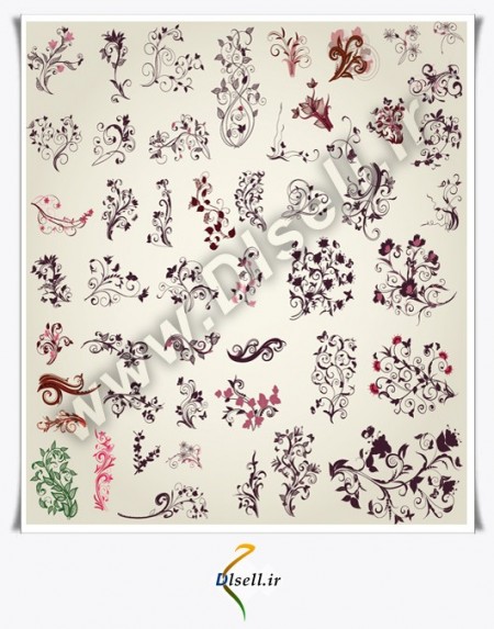 مجموعه عظیم وکتورهای اسلیمی و گرافیکی