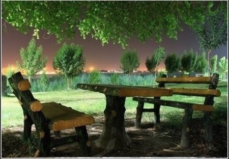 Park, villas and landscaping