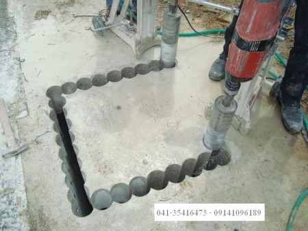 كرگیری ، برش و سوراخكاری بتن مسلح و غیر مسلح (نه تخریب)