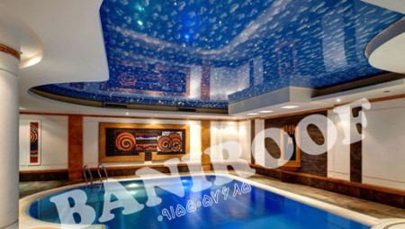 Suspended ceiling decorative elastic with the ability to print photos, custom lighting, diverse prod ...