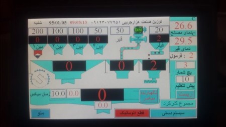 اتوماسیون کارخانه آسفالت با توزین پلیمری دقت 100 گرم