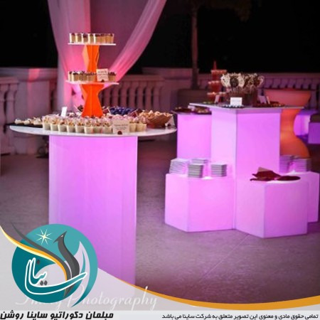 Table and chairs, Illuminated for the celebration and the formality of the wedding from Turkey