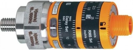 The sensor measuring vibration or وایبریشن branded Ifm, Germany, Model VKV021