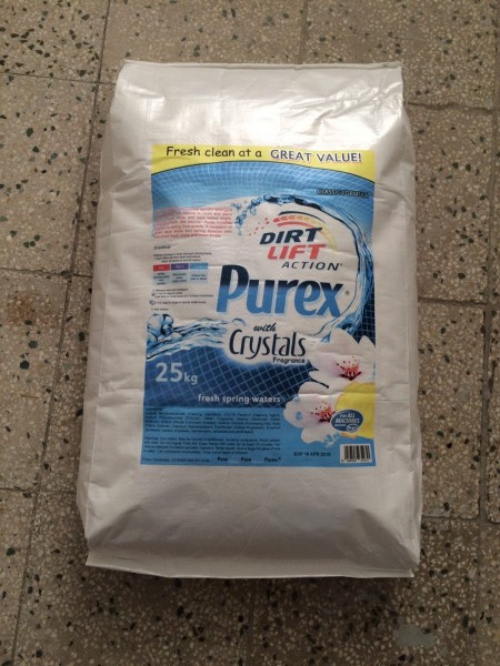 Powder washing, bulk